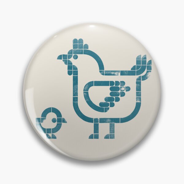 Item preview, Freshly Hatched | Geometric Bird Illustration - Petrol Blue designed and sold by POCOmuchoStudio.