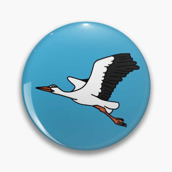 Item preview, White Stork in Flight - A Derpybird Design designed and sold by YOjosie.