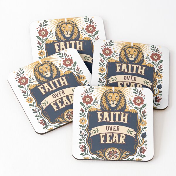 Item preview, Faith Over Fear Vintage Christian Folk Art designed and sold by MerchVersum.