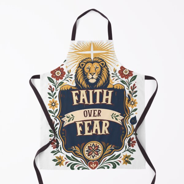 Item preview, Faith Over Fear Vintage Christian Folk Art designed and sold by MerchVersum.