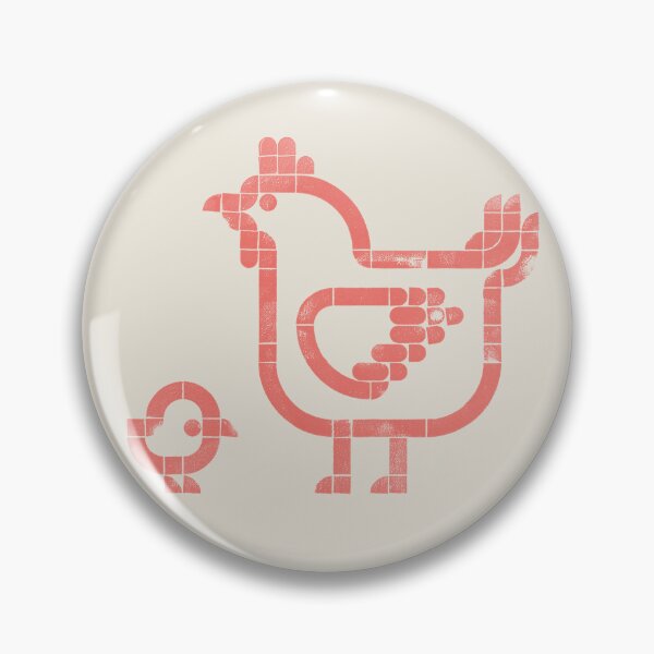 Item preview, Freshly Hatched | Geometric Bird Illustration - coral designed and sold by POCOmuchoStudio.