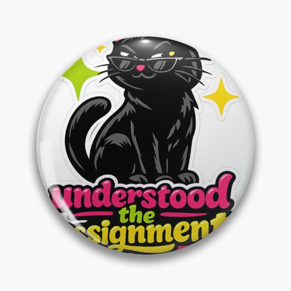 Item preview, Cat Understood the Assignment Funny Sticker designed and sold by RedRubyBubble.