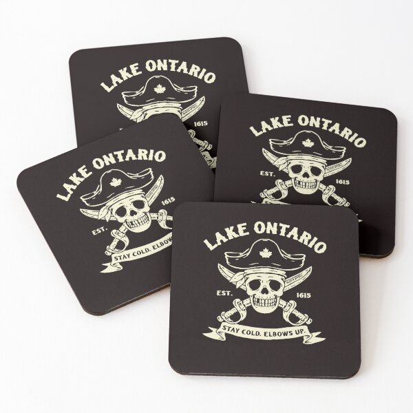 Item preview, Lake Ontario Pirate Skull Crossbones Stay Cold Elbows Up designed and sold by ImeldaSparks.