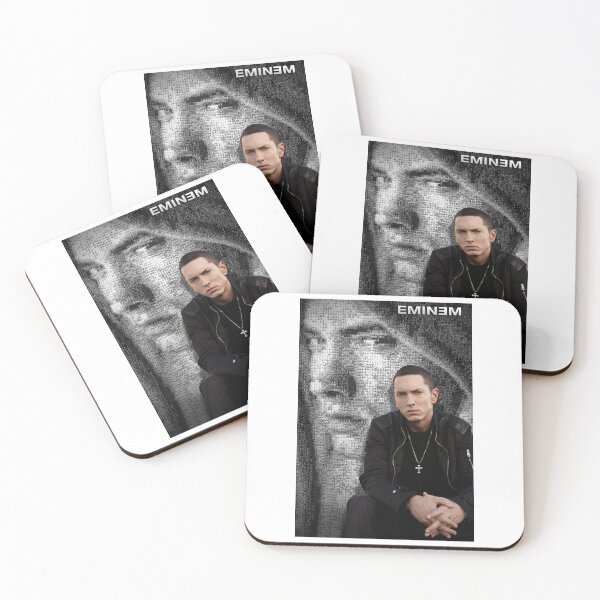Item preview, Eminem Black and White Mosaic Portrait Rap Music Art designed and sold by gorpissu.