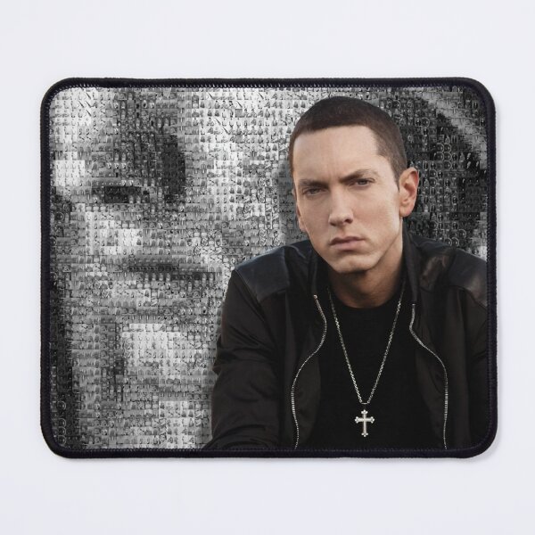 Item preview, Eminem Black and White Mosaic Portrait Rap Music Art designed and sold by gorpissu.