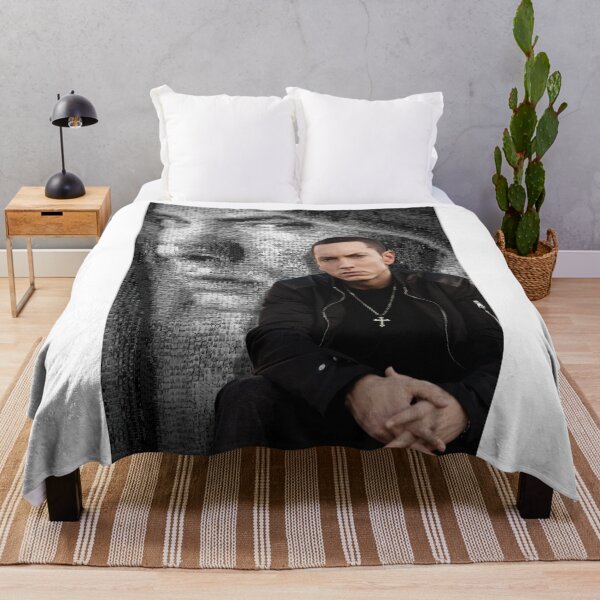 Item preview, Eminem Black and White Mosaic Portrait Rap Music Art designed and sold by gorpissu.