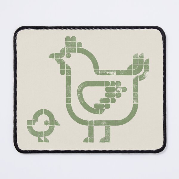 Item preview, Freshly Hatched | Geometric Bird Illustration - sage green designed and sold by POCOmuchoStudio.