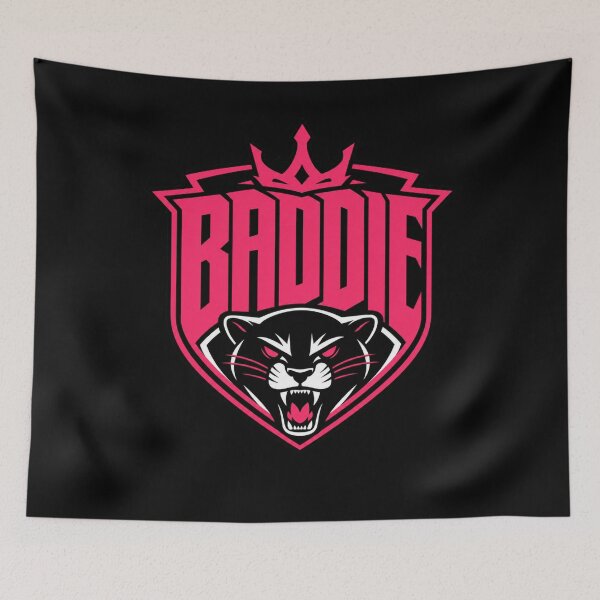 Item preview, Baddie Pink Panther Mascot Shield - Fierce Streetwear & Gamer Girl Graphic designed and sold by BearLoveDesign.