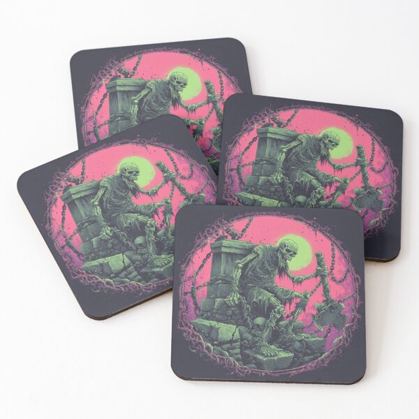 Artikelvorschau, Grafische Darstellung eines skelettartigen Henkerthrons – Gothic-Horror-Design mit Streitaxt entworfen und verkauft von TOCOCLAWS.