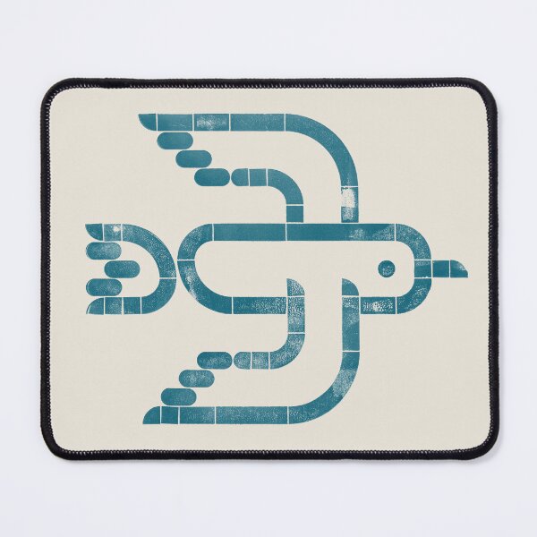 Item preview, Wind Surfer — Seagull | Geometric Bird Art - petrol blue designed and sold by POCOmuchoStudio.
