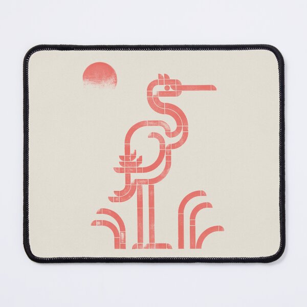 Item preview, Salt Marsh — Heron | Geometric Bird Art - coral designed and sold by POCOmuchoStudio.