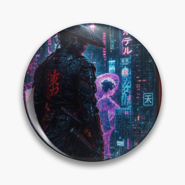 Item preview, Cyberpunk Tokyo Samurai – Neon Future Japan designed and sold by vekotpu.