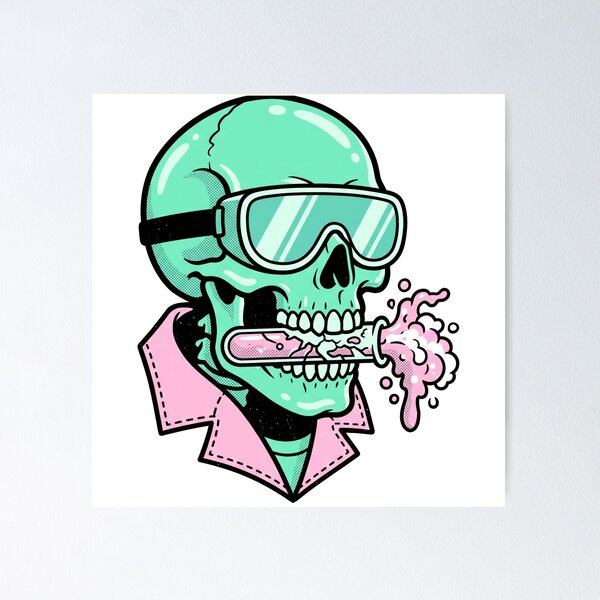 Item preview, Pastel Goth Chemist Skull Test Tube Lab Goggles Science Aesthetic designed and sold by mood-draftsman.