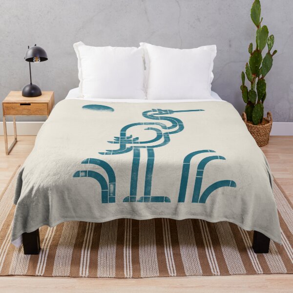 Item preview, Salt Marsh — Heron | Geometric Bird Art - petrol blue designed and sold by POCOmuchoStudio.