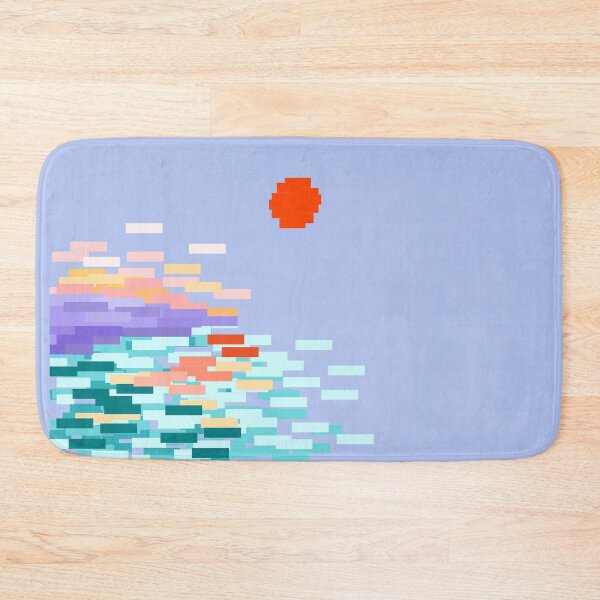 Item preview, Pixel Impressionist Sunset Ocean | Monet Inspired Digital Art designed and sold by PoeticRecipeST.