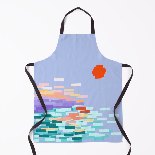 Item preview, Pixel Impressionist Sunset Ocean | Monet Inspired Digital Art designed and sold by PoeticRecipeST.