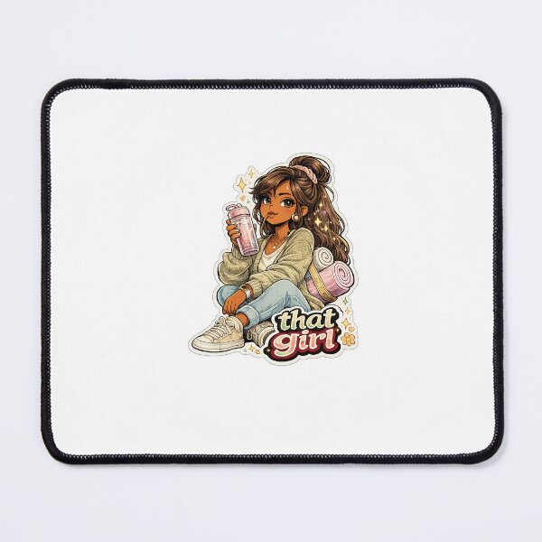 Item preview, That Girl Dark Skin Wellness Lifestyle Sticker designed and sold by RedRubyBubble.