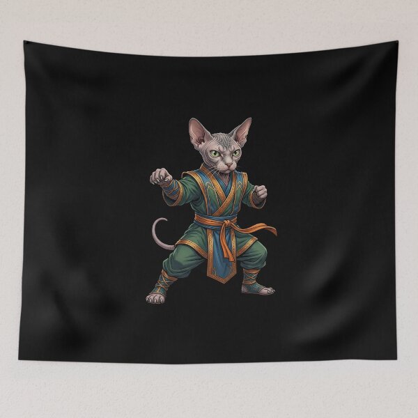 Item preview, Karate Cat Warrior - Martial Arts Feline Fighter designed and sold by TOOBIC.