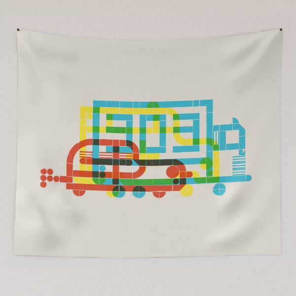 Item preview, Monday morning — Cars | Geometric Machine Art designed and sold by POCOmuchoStudio.