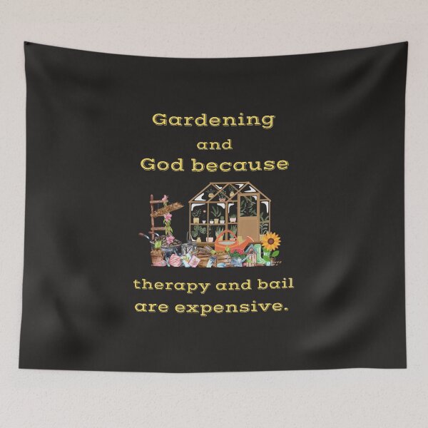 Item preview, Gardening and God – Funny Faith & Garden Humor Design designed and sold by TetelestaiWeave.