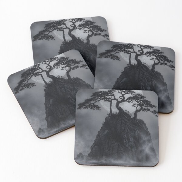 Item preview, Matsushima Bay Black Pine Trees Under Full Moon designed and sold by MouradStudio.