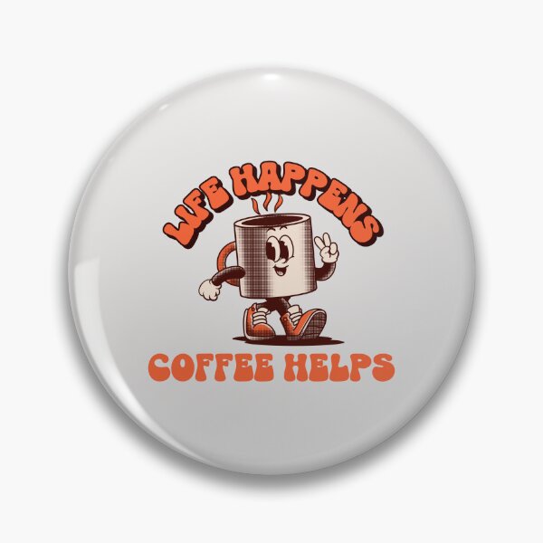 Item preview, Life Happens Coffee Helps - Retro Cartoon  designed and sold by chatzous.
