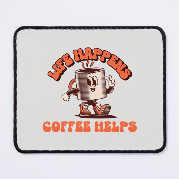 Item preview, Life Happens Coffee Helps - Retro Cartoon  designed and sold by chatzous.