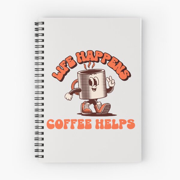 Item preview, Life Happens Coffee Helps - Retro Cartoon  designed and sold by chatzous.
