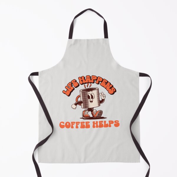 Item preview, Life Happens Coffee Helps - Retro Cartoon designed and sold by chatzous.