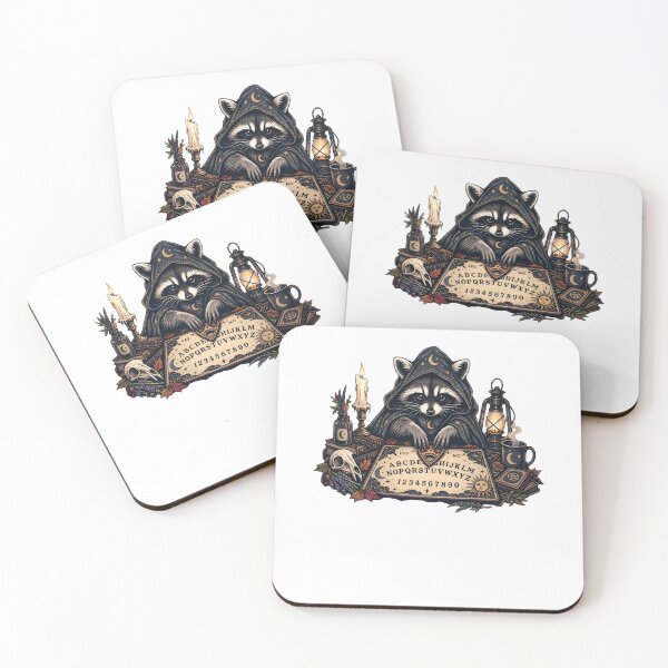 Item preview, Mystical Raccoon with Ouija Board designed and sold by PixlCrypt.