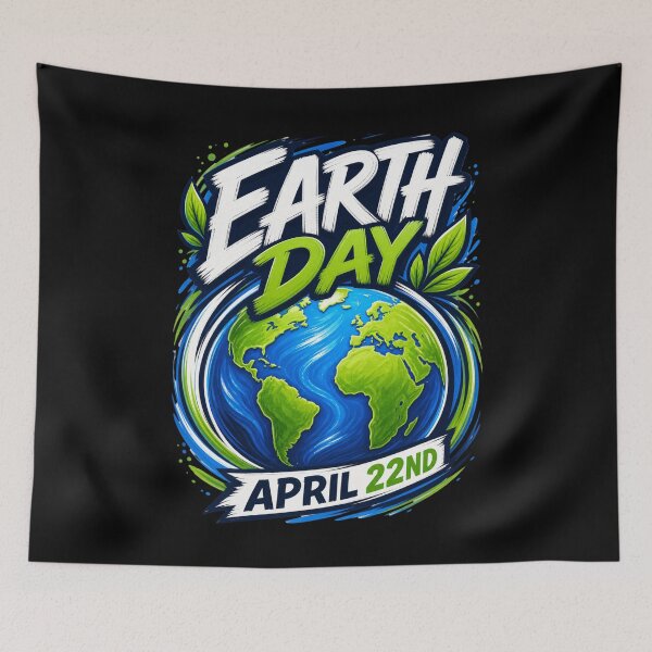 Item preview, Earth Day April 22nd Dynamic Paint Brush Globe - Eco Nature Awareness Graphic designed and sold by BearLoveDesign.