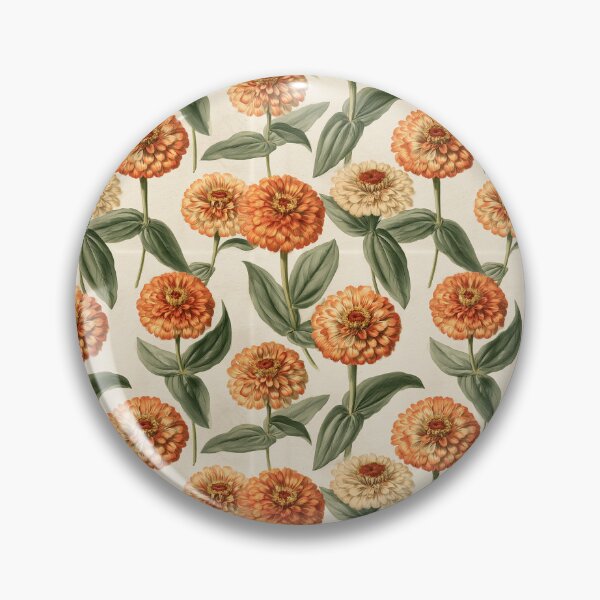 Item preview, Classic Zinnia Texture  - Retro Flower Floral - Anniversary Gift Ideas designed and sold by RoyalStarsPatts.