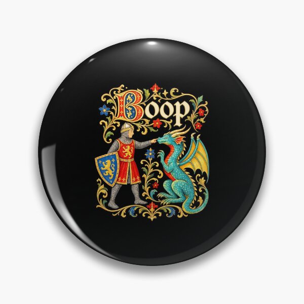 Item preview, Medieval Knight Booping Dragon Art designed and sold by PixlCrypt.