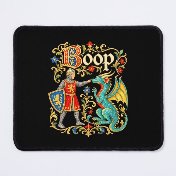 Item preview, Medieval Knight Booping Dragon Art designed and sold by PixlCrypt.