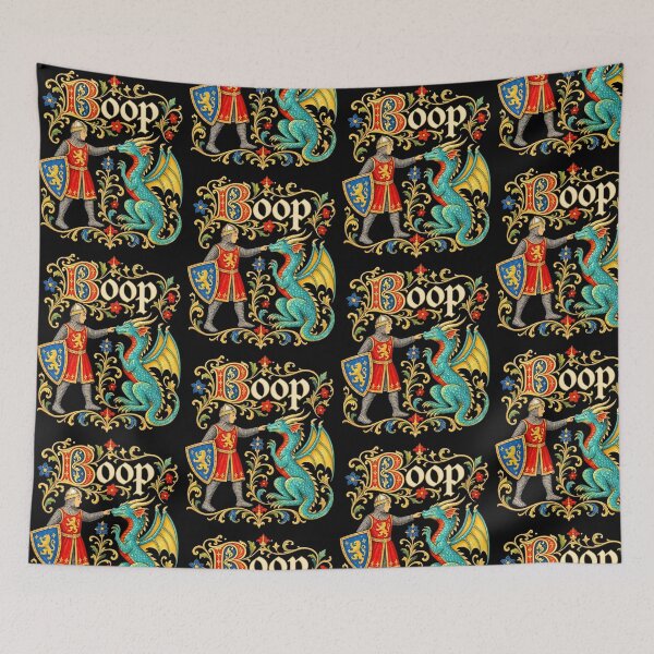 Item preview, Medieval Knight Booping Dragon Art designed and sold by PixlCrypt.