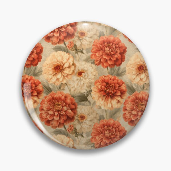 Item preview, Lush Zinnia Floral  - Botanical Garden Pattern - Anniversary Gifts designed and sold by RoyalStarsPatts.