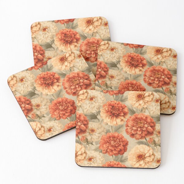 Item preview, Lush Zinnia Floral  - Botanical Garden Pattern - Anniversary Gifts designed and sold by RoyalStarsPatts.