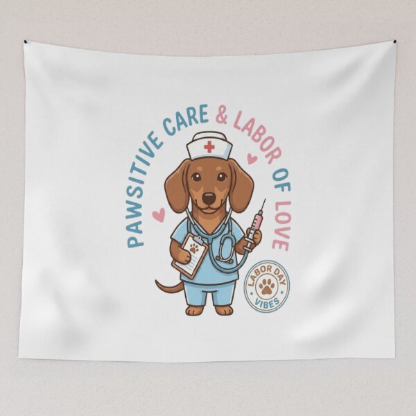 Item preview, Pawsitive Care Labor Of Love Dachshund Nurse Dog Gift designed and sold by Petpixy.