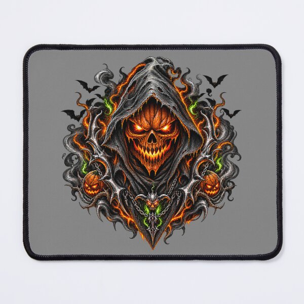 Item preview, Halloween Phantom Pumpkin Reaper T-Shirt | Scary Dark Gothic Spooky Season Men Tee | Unique Evil Jack O Lantern Horror Gift Shirt designed and sold by ZenfiniteDesign.
