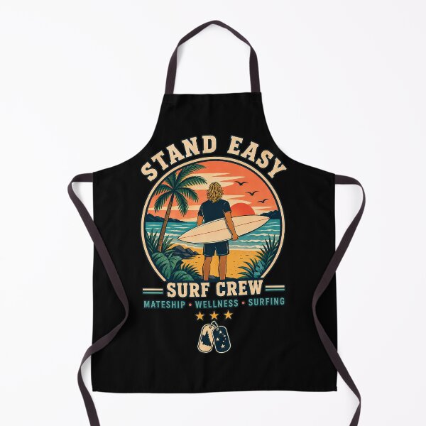 Item preview, Stand Easy Surf Crew Tshirt - Version 2A (Retro Vintage Vibe) designed and sold by Bombergirls.