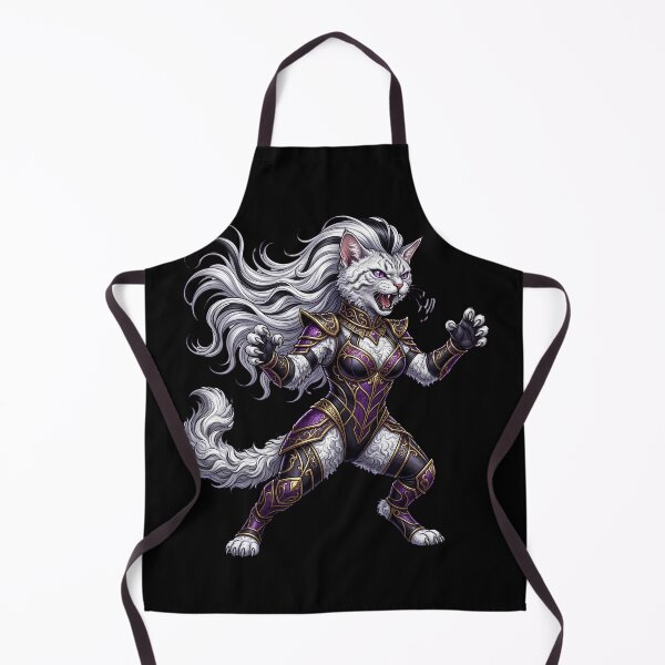 Item preview, Tiger Cat Warrior - Purple Armor Fantasy Fighter designed and sold by TOOBIC.