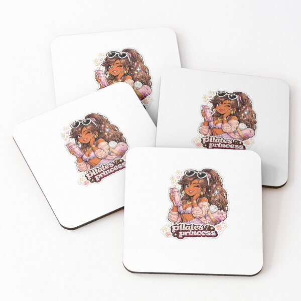 Item preview, Pilates Princess Medium Tan Fitness Sticker designed and sold by RedRubyBubble.