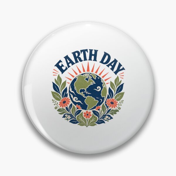 Item preview, Vintage Earth Day Botanical Floral Wreath - Retro Folk Art Sunburst Planet Tee designed and sold by BearLoveDesign.