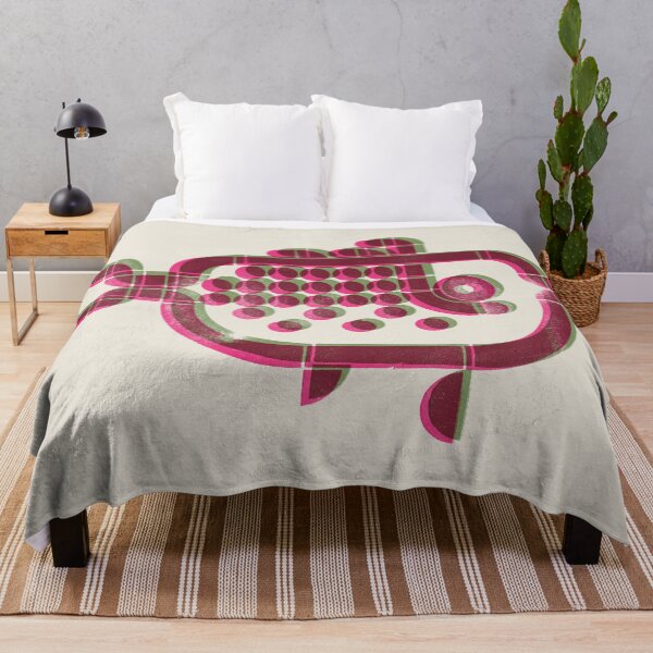 Item preview, Blue current — Fish | Geometric Marine Art - pink and sage green designed and sold by POCOmuchoStudio.