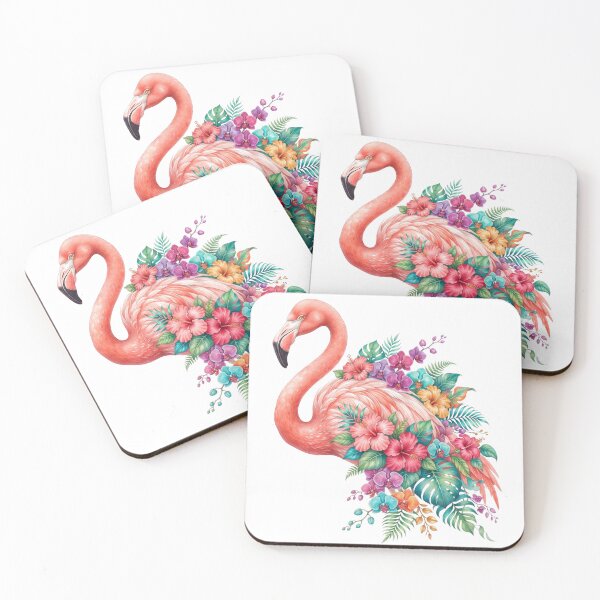 Item preview, Floral Flamingo Botanical Portrait designed and sold by ImageryLoom.