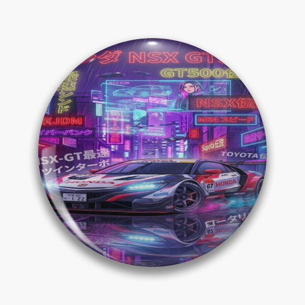 Item preview, Honda NSX GT500 Race Car | Cyberpunk & Anime JDM Illustration designed and sold by JMAVILA ART.