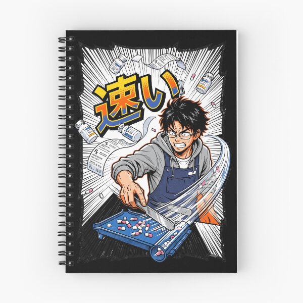 Item preview, Fast Anime Pharmacy Tech Pill Counting Shonen Rush Pharmacy Humor Aesthetic designed and sold by mood-draftsman.