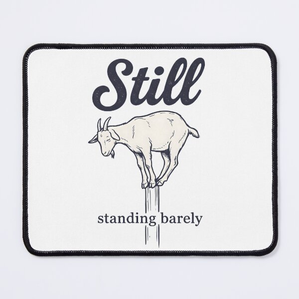 Item preview, Tired Goat Farm Animal Vintage Rural Humor Illustration designed and sold by StickerNestYou.