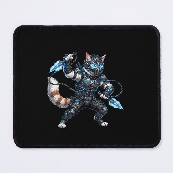 Item preview, Cyber Ninja Cat - Futuristic Assassin Warrior Sci Fi Art designed and sold by TOOBIC.
