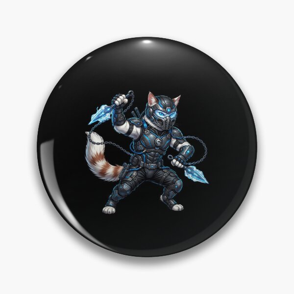 Item preview, Cyber Ninja Cat - Futuristic Assassin Warrior Sci Fi Art designed and sold by TOOBIC.